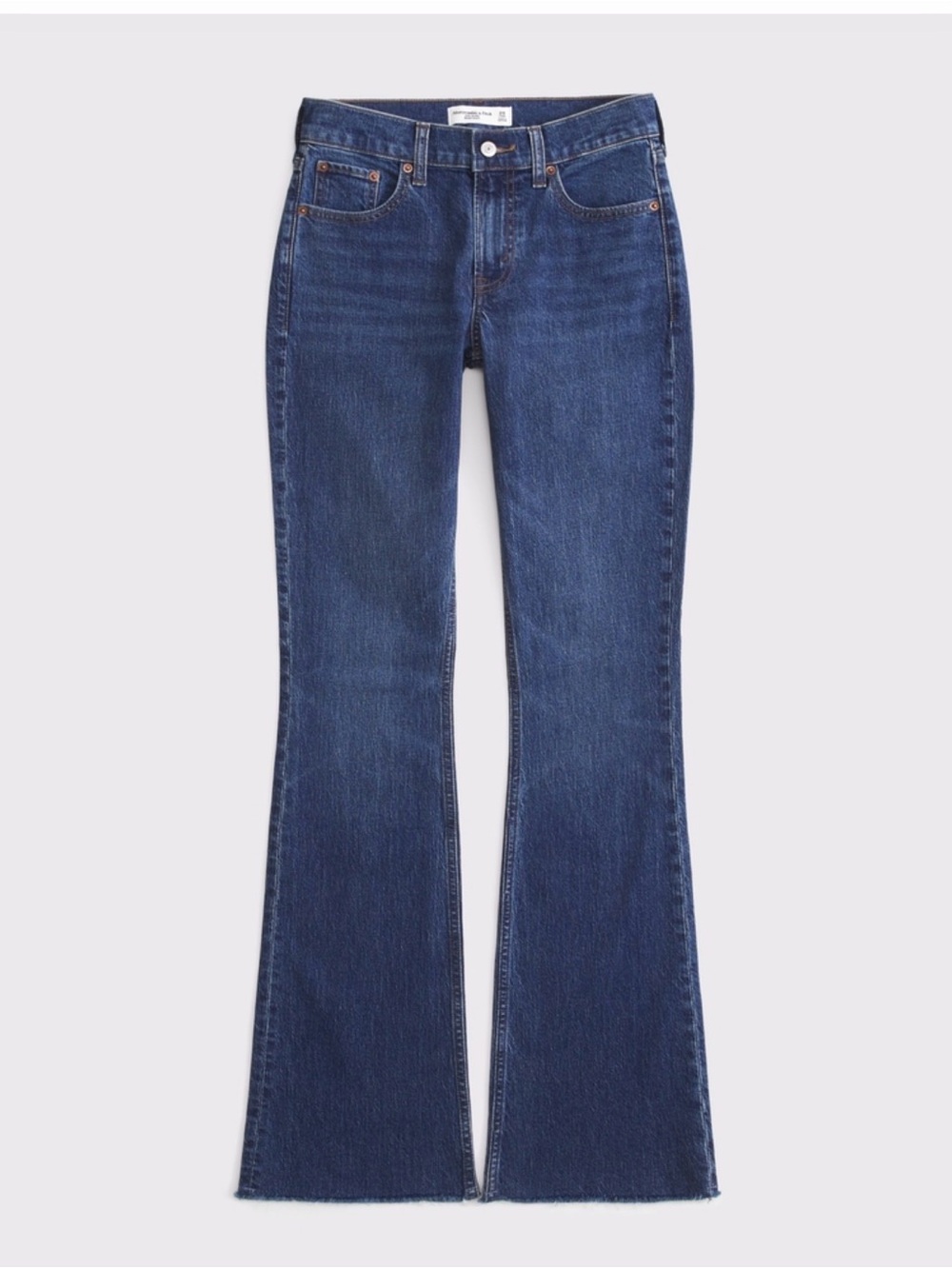 Abercrombie & Fitch Mid/High-Rise Straight-Leg Blue Jeans
